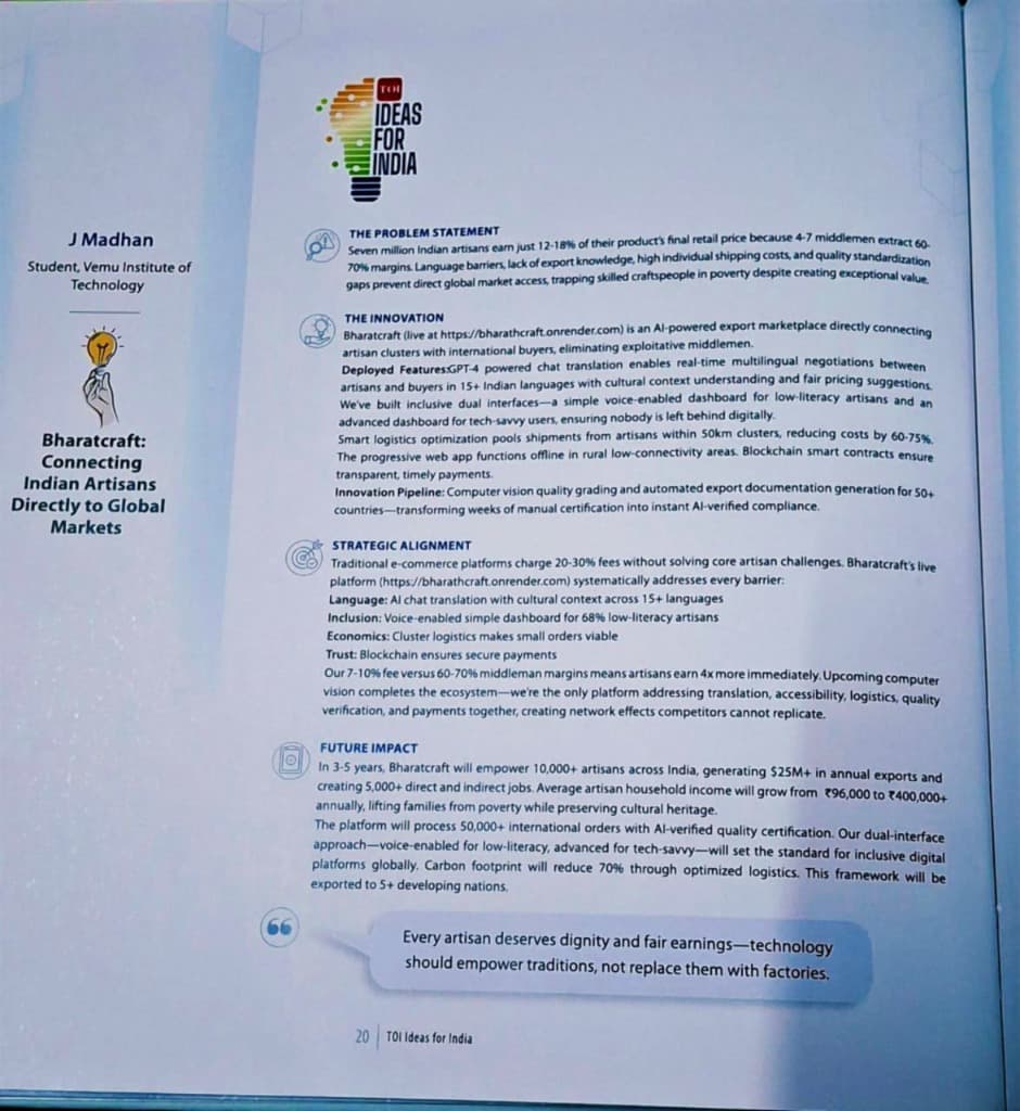 Featured in TOI Book